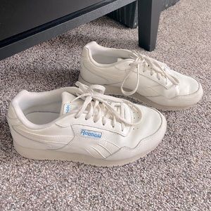 Cream Reebok Retro Shoes